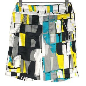 Jamie Sadock Golf Shorts Womens Size 2 Abstract Print Multicolored SS-1466‎